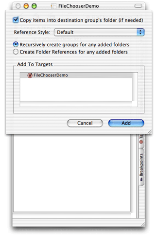 Copy items into project folder option