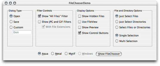 FileChooser in action