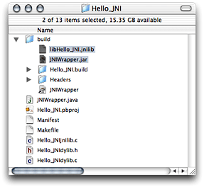 The build folder of the Leverage project after building the application