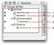 The files of a Java tool project