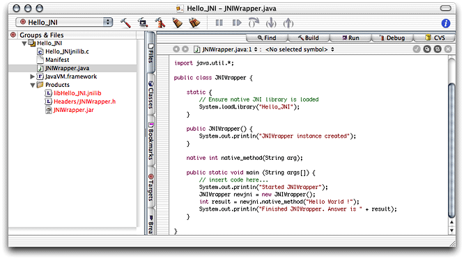 The Leverage project in the Project Builder window