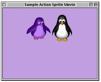 Two penguins from a sample program