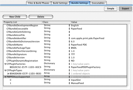 Bundle settings for a printing dialog extension that supports paper-feed features