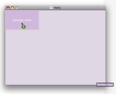 Adding a user interface element to a window in Interface Builder