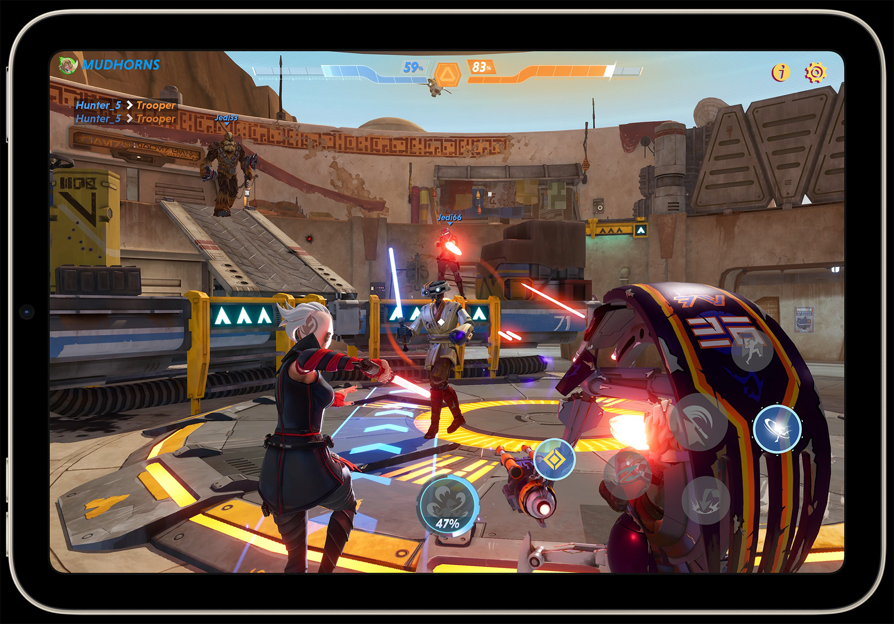 Screenshot of Star Wars: Hunters on the iPad Mini