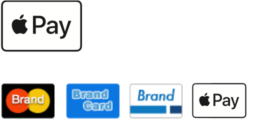  An example of the Apple Pay mark correctly adjacent to other brand marks