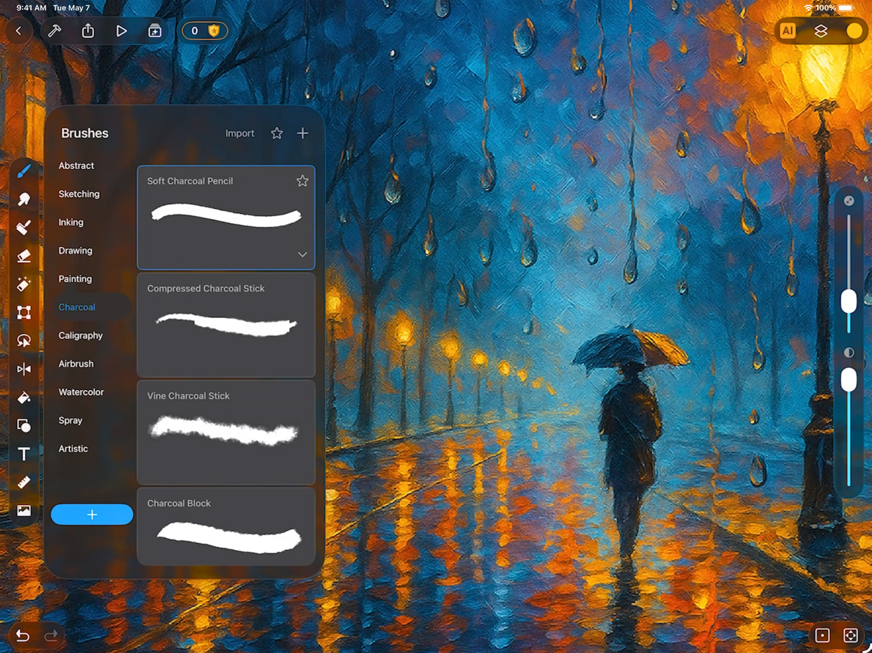 SketchPro painting app interface before redesign