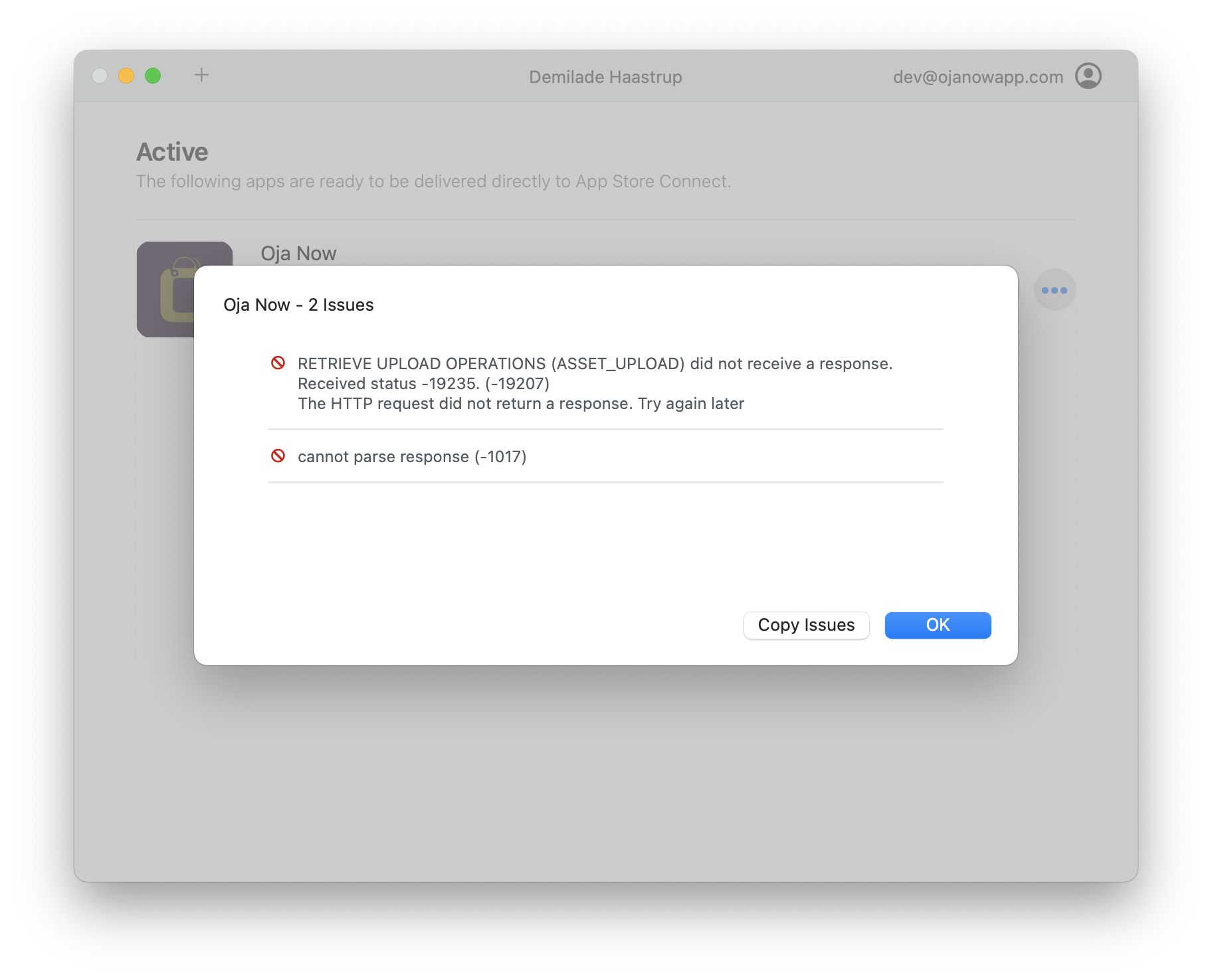 Error Uploading ipa : ERROR: RETRI… | Apple Developer Forums