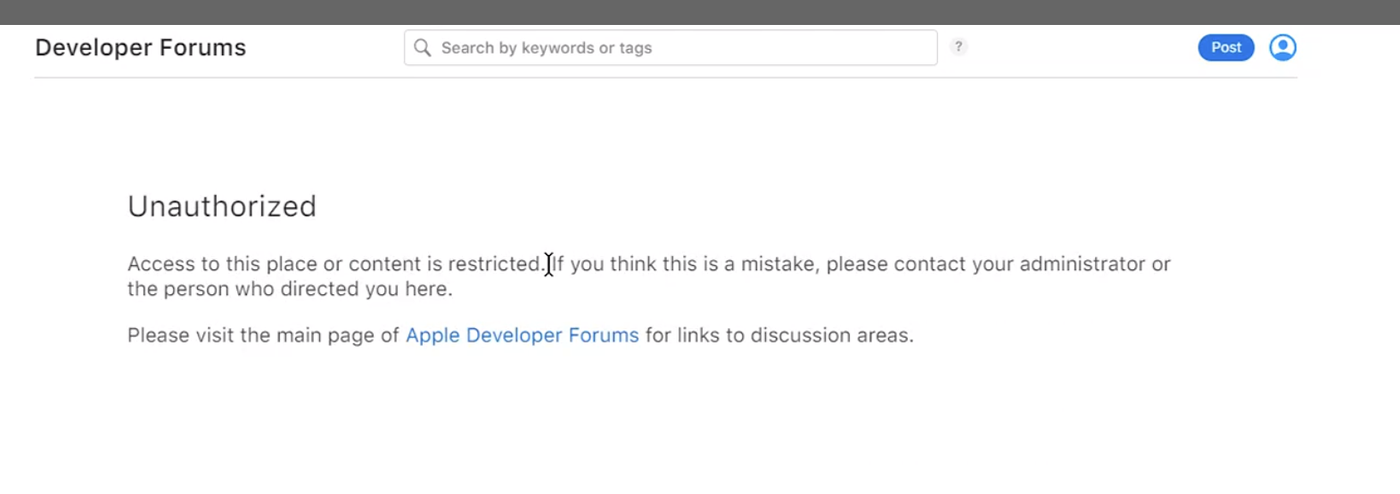 Developer Forum