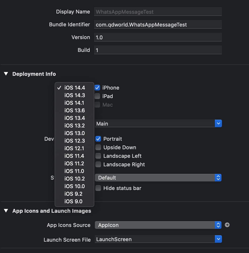 Xcode version for catalina