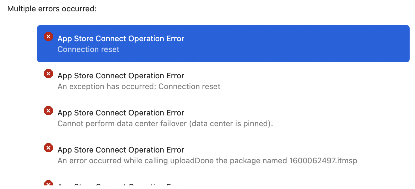 App Store Connect Operation Error … | Apple Developer Forums