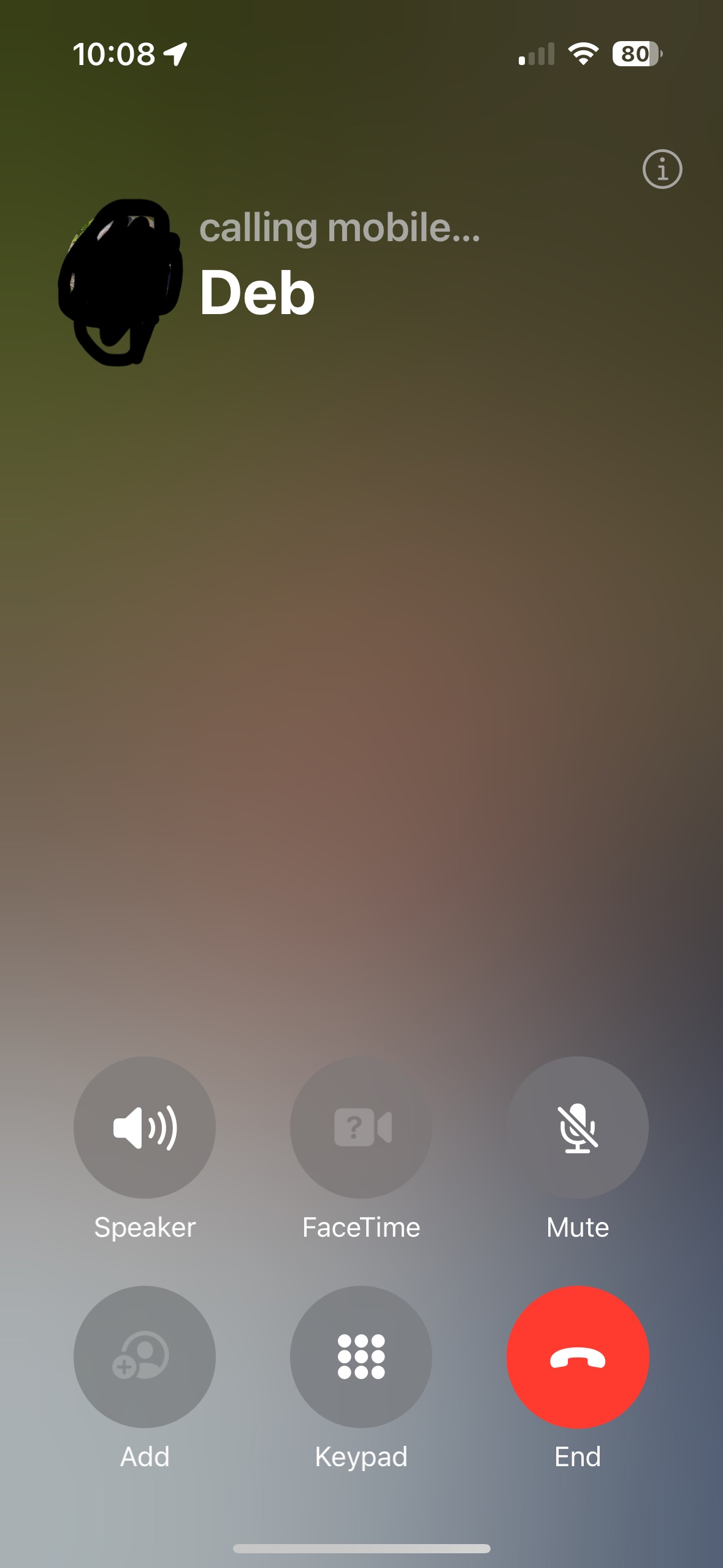 mobile calling screen