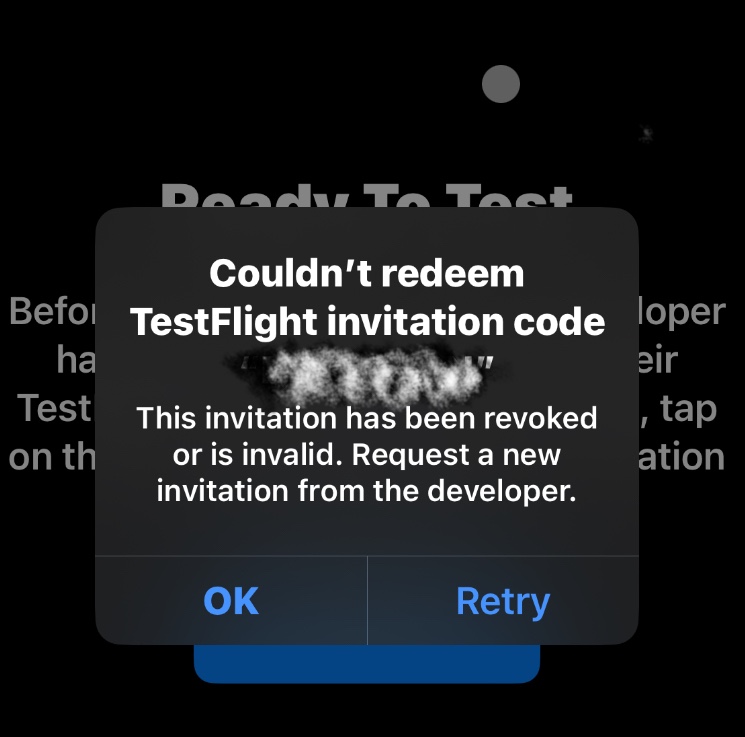 Couldn t Redeem TestFlight Invitat Apple Developer Forums