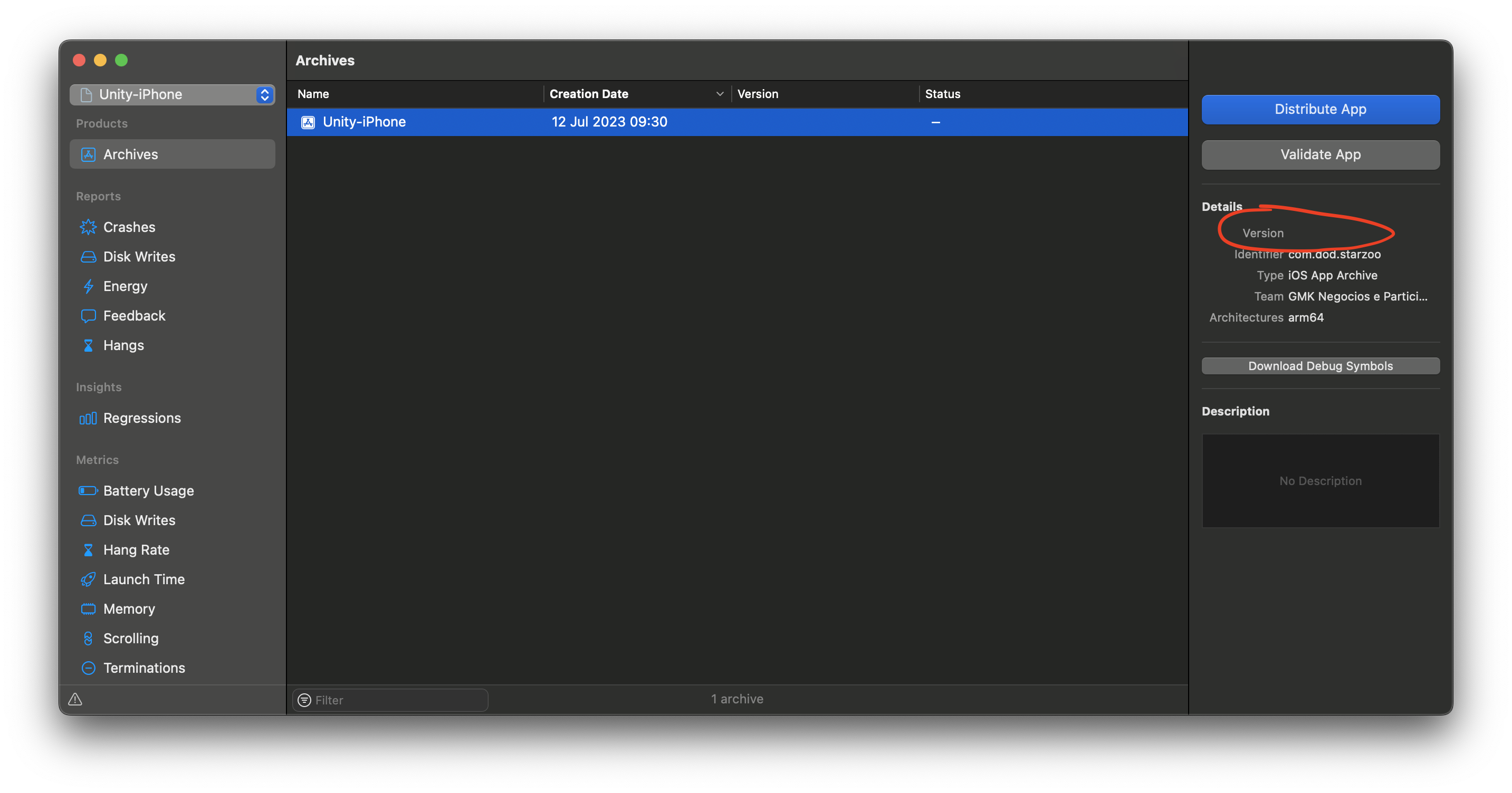 Archieve without version number | Apple Developer Forums