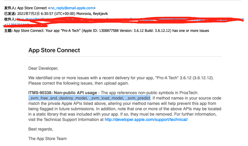 app上传至appstore，二进制文件被拒绝 | Apple Developer Forums