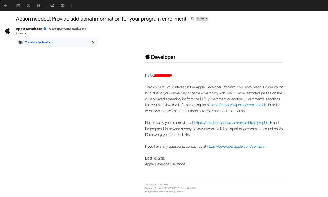 Problem Signing up for dev account… | Apple Developer Forums
