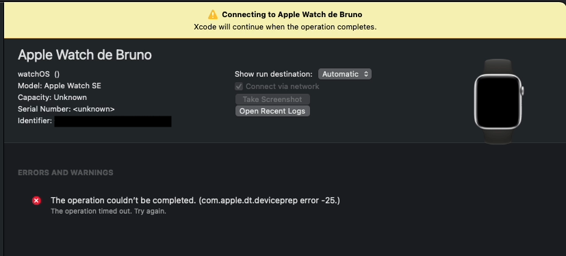 Connect apple watch to xcode new arrivals