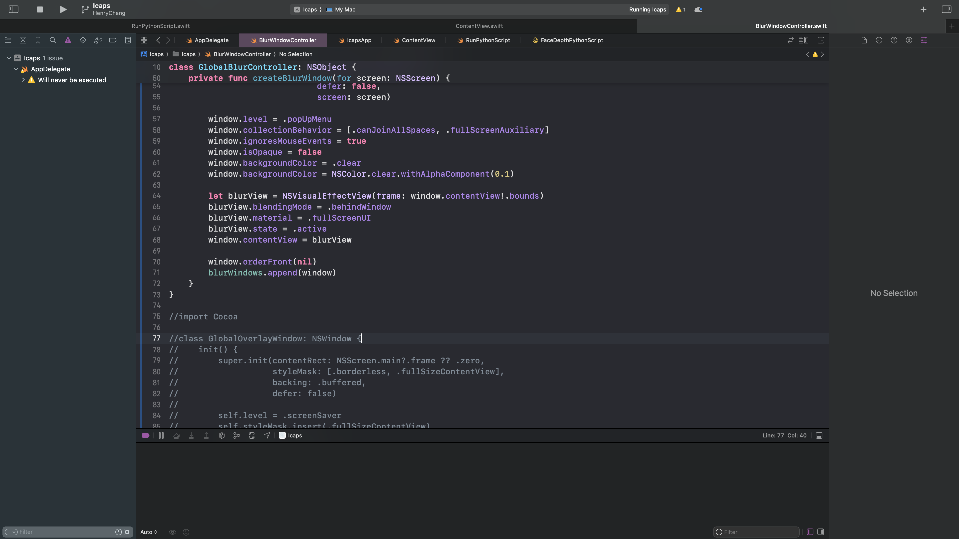 I tried to add a overlay window on… | Apple Developer Forums