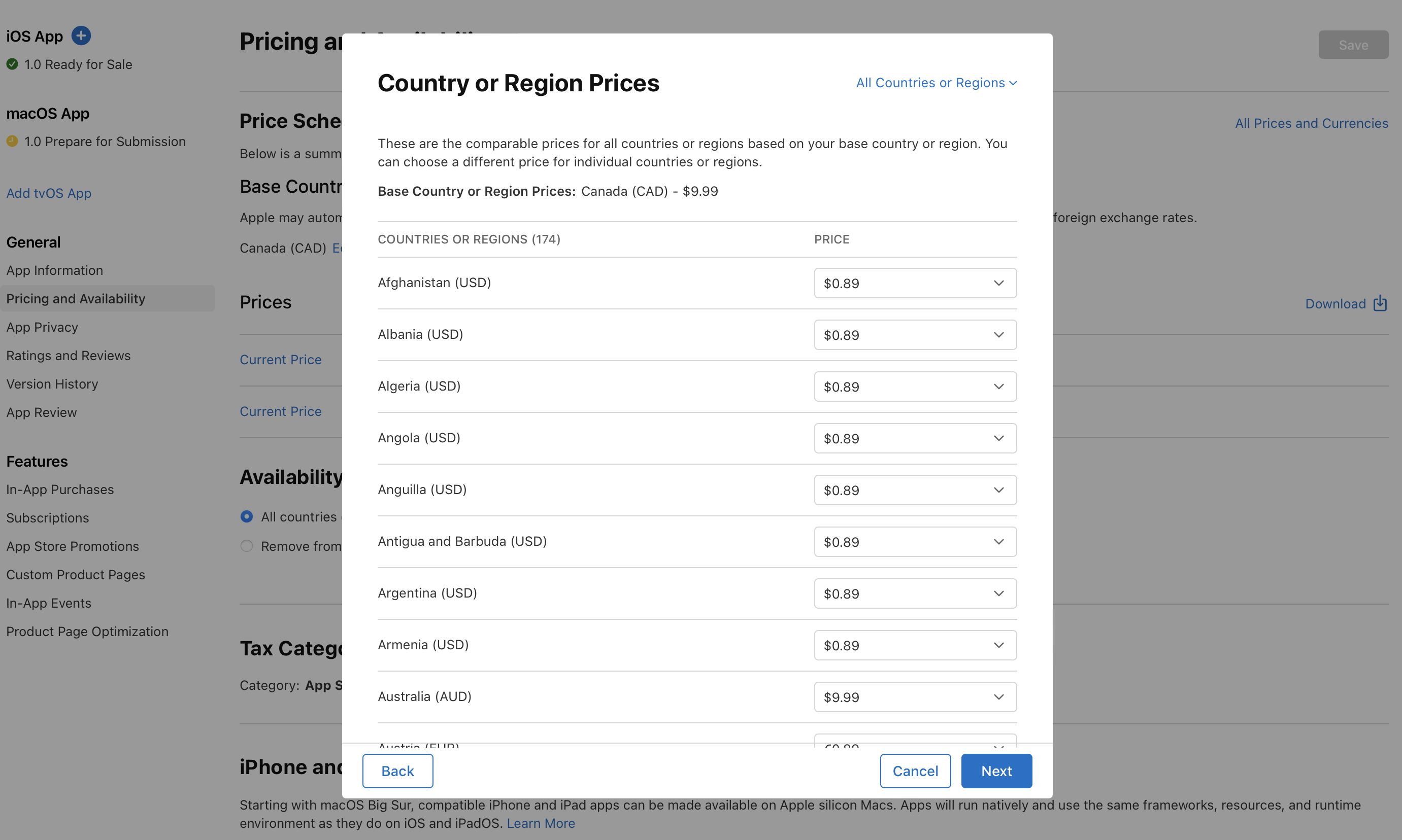 How much does it cost to publish an app on the app store?