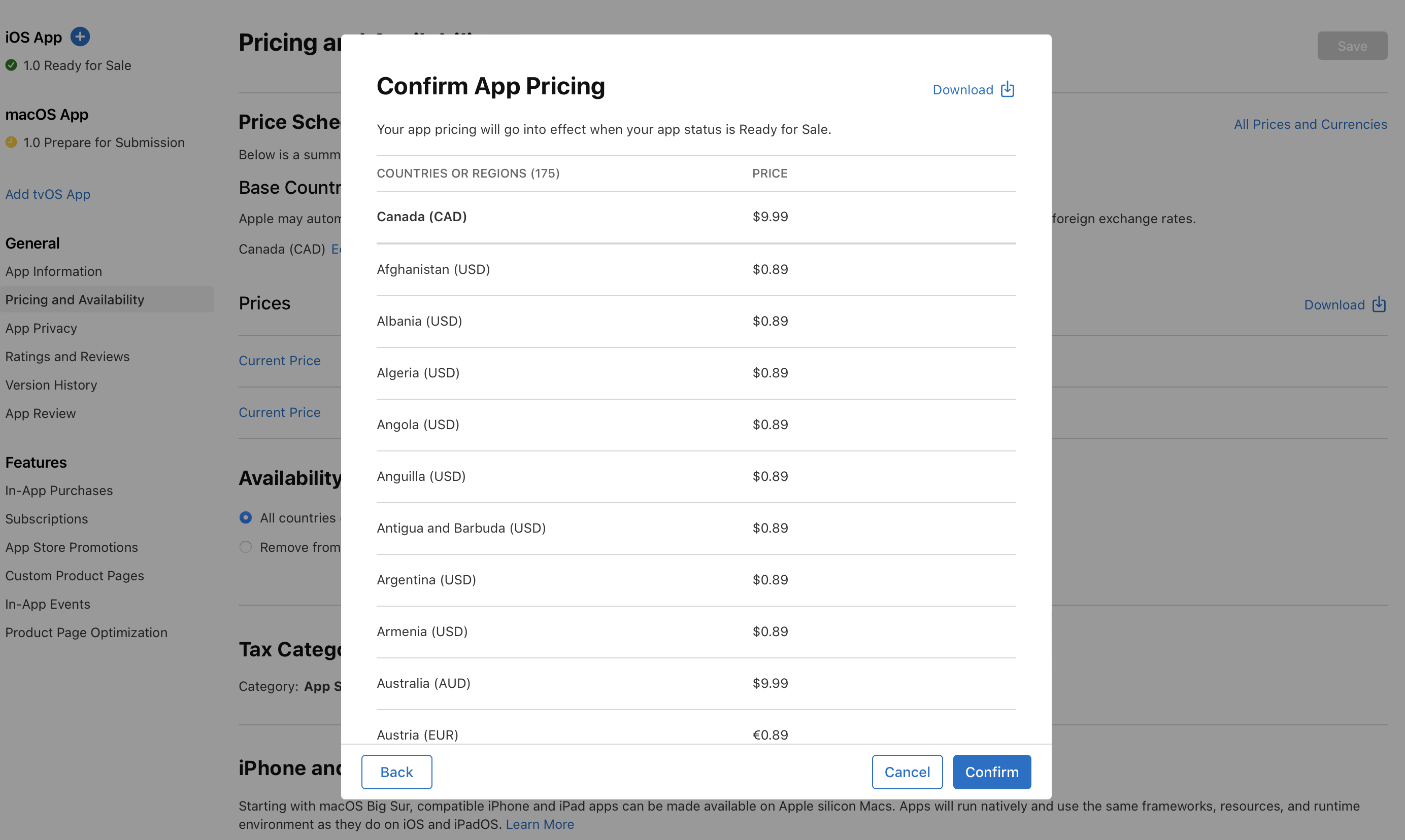 How much does it cost to publish an app on the app store?