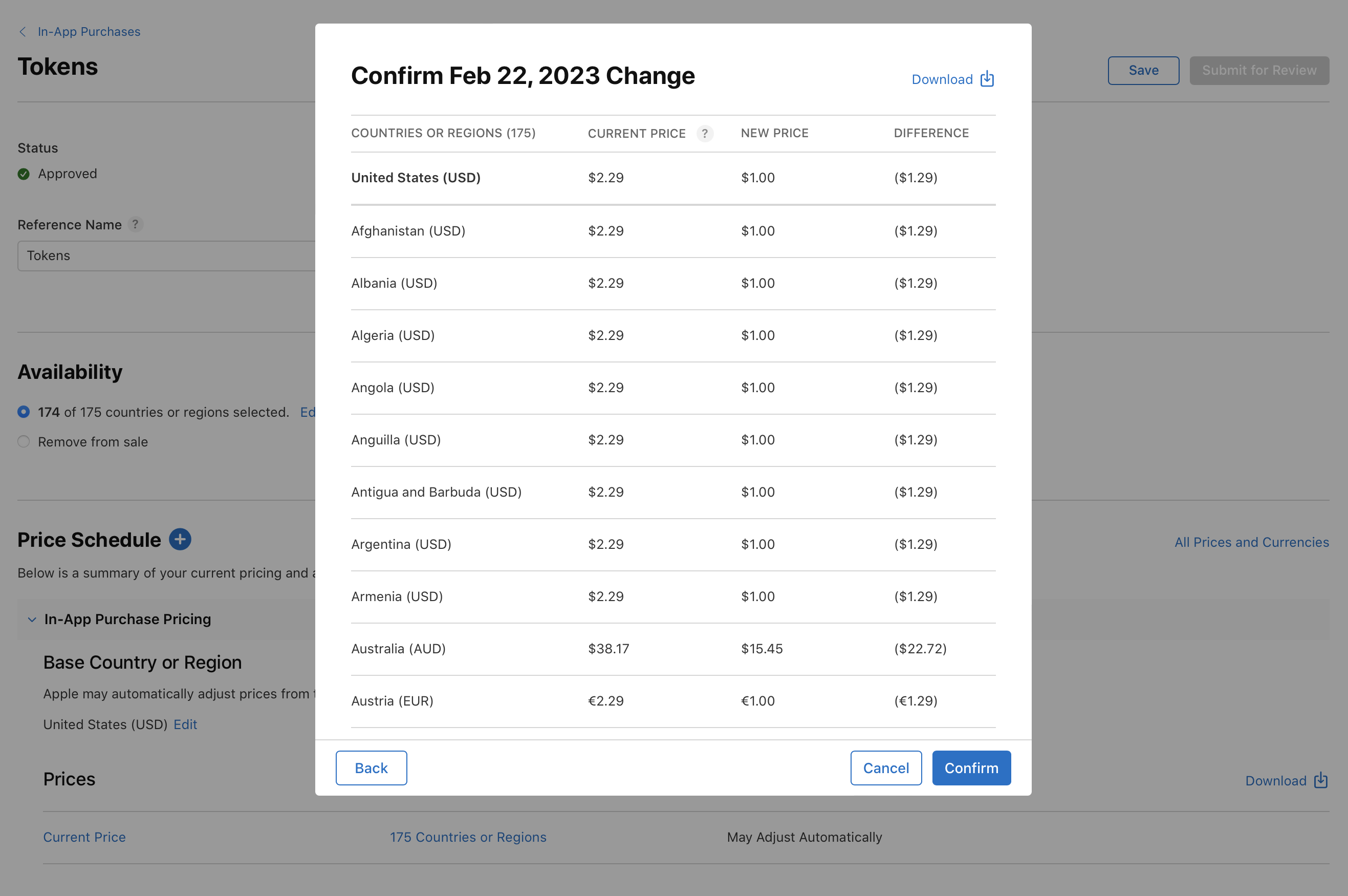 Schedule Price Changes Manage In app Purchases App Store Connect 