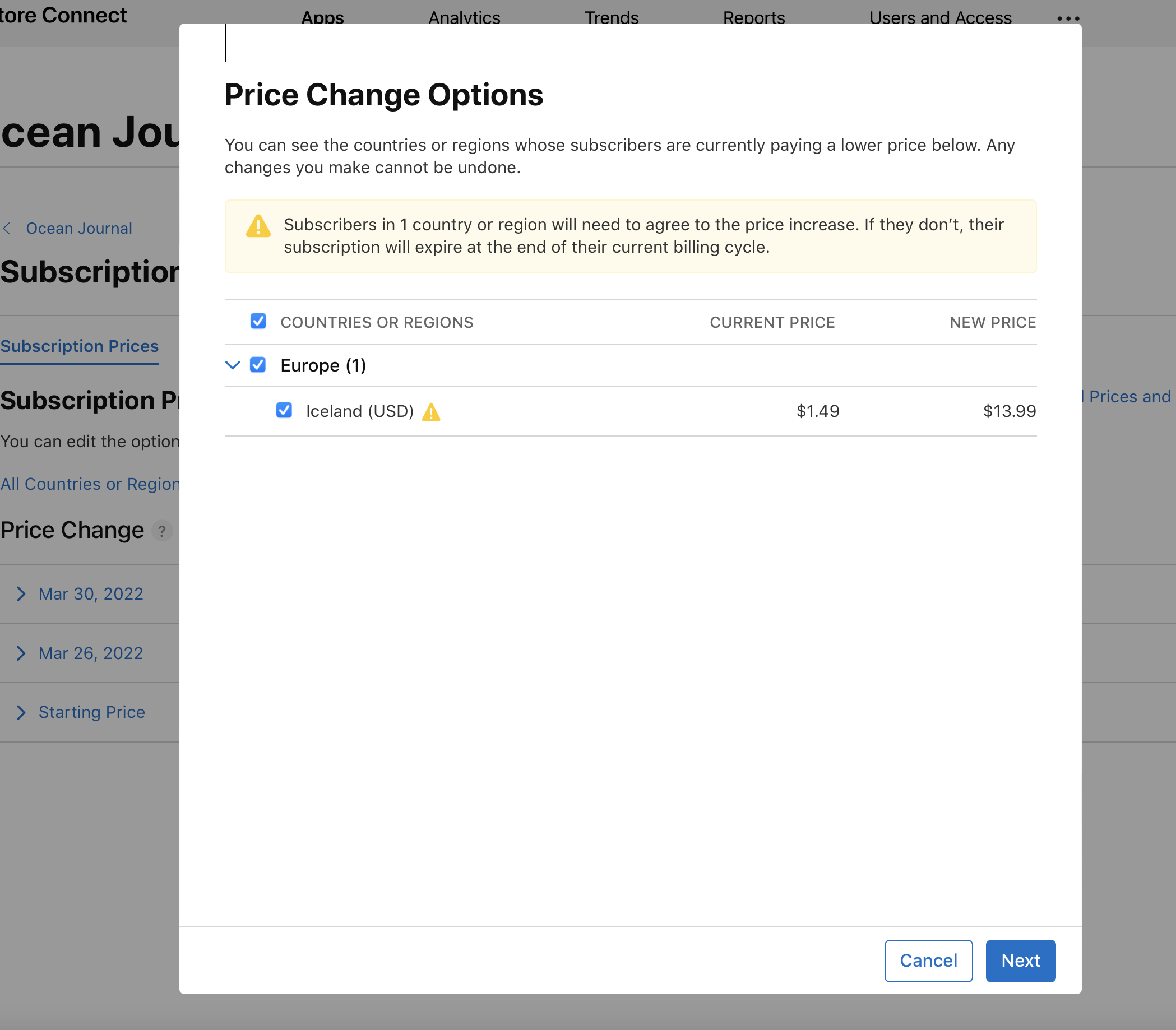 Manage pricing for auto-renewable subscriptions - Manage subscriptions - App  Store Connect - Help - Apple Developer