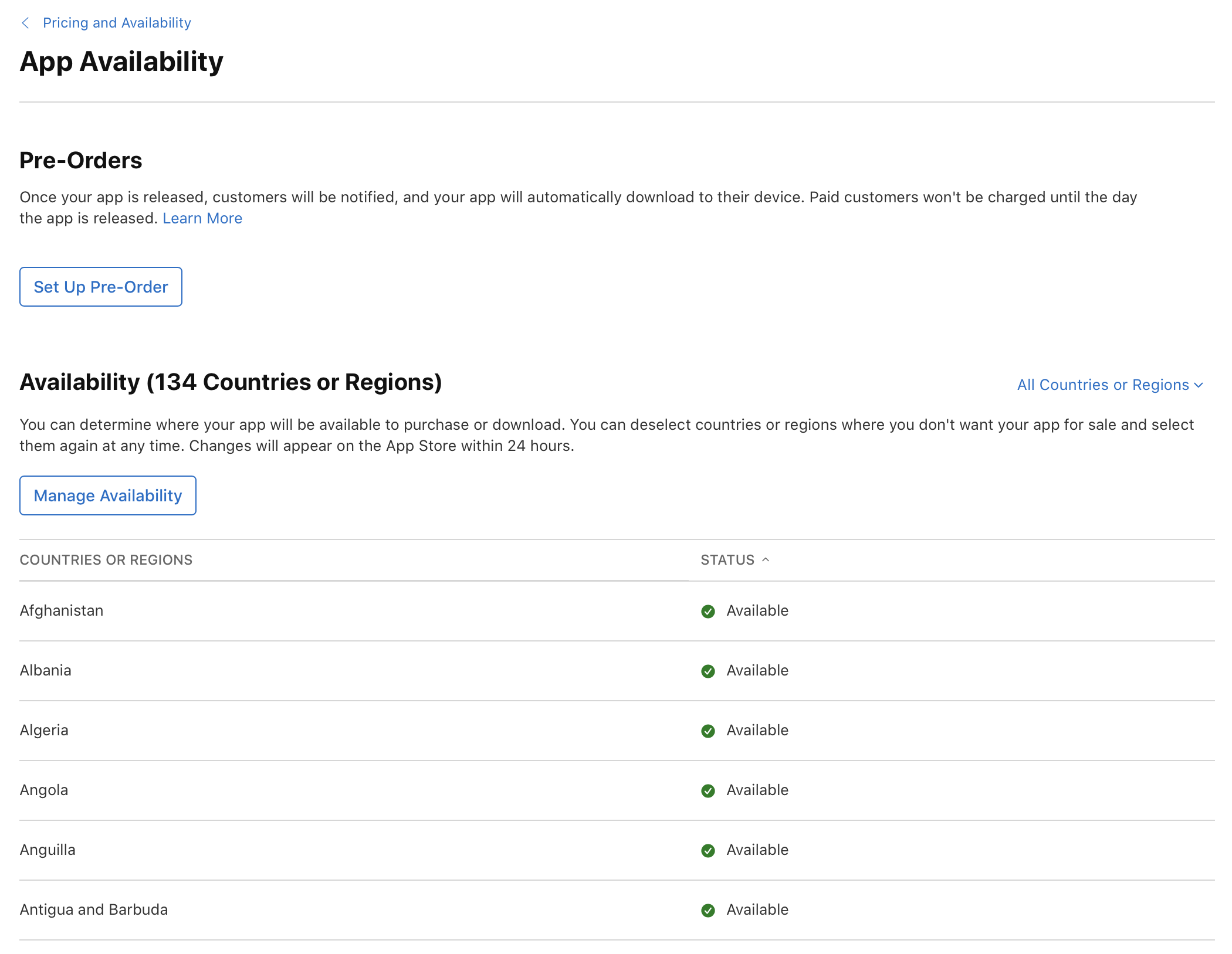 Publish for pre-order - Manage your app's availability - App Store