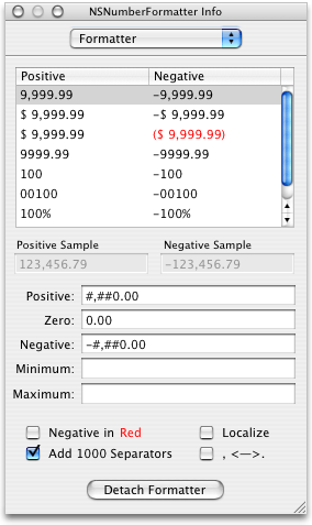The Formatter pane for the exchange rate input field