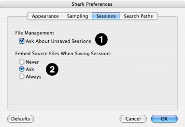 Shark Preferences — Sessions