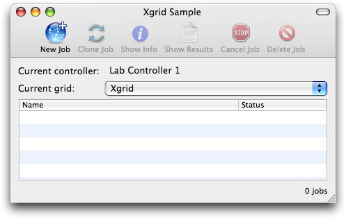 xgrid sample user interface