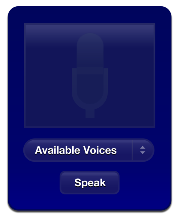 Voice’s popup menu fits in with its design