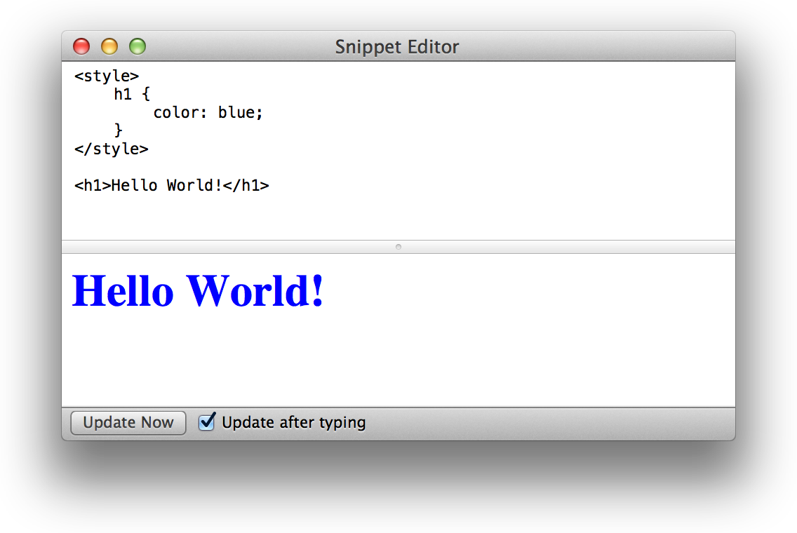 snippet editor safari