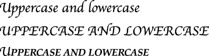 Text drawn with different letter case feature selectors