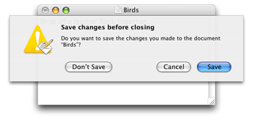 An Ask Save Changes dialog