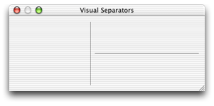 Examples of vertical and horizontal separators