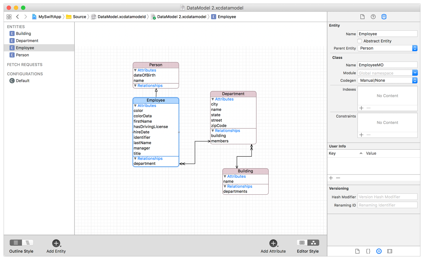 User constraints. .Xcdatamodeld. Core data add model Version. Swift класс с полями. Repository pattern IOS.