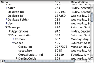 NSOutlineView in an NSScrollView