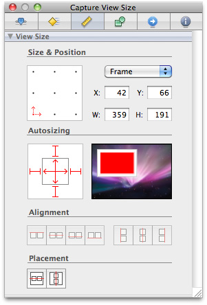 Setting the autosizing for your QTCaptureView object