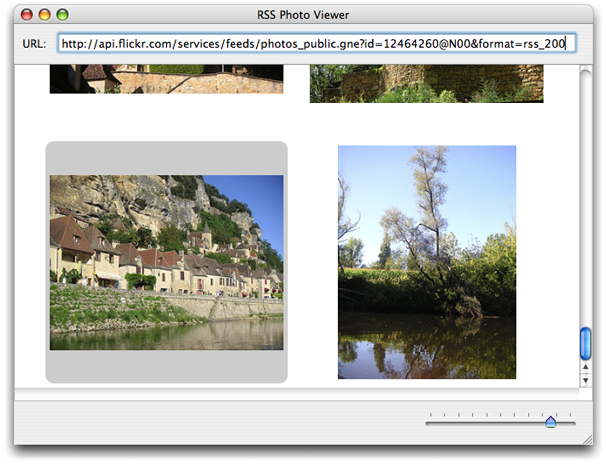The RSS Photo Viewer application