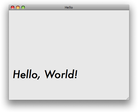 The Hello World application