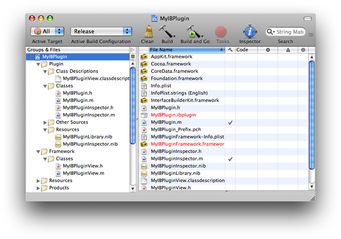 Xcode project for Interface Builder plug-ins