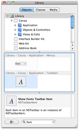 Filtering the contents of the library window