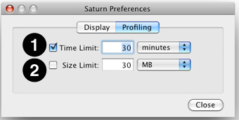 Preference Panel – Profiling Tab