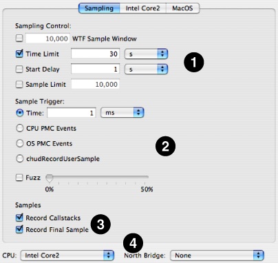 Timed Samples & Counters Data Source - Advanced Sampling Tab