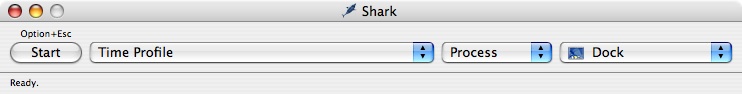 Shark in "Process Attach" mode