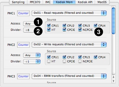 U4 (Kodiak) Memory Configuration Tab