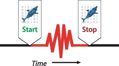 Shark's normal profiling workflow: press start, press stop, profile everything inbetween.