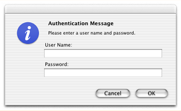 The password dialog