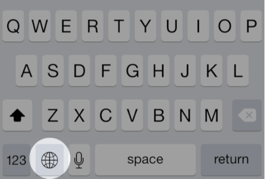 The system keyboard’s Globe key