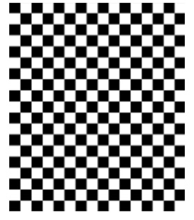 A checkerboard pattern before edge enhancement